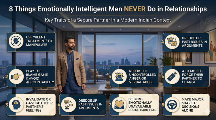 8 Things Emotionally Intelligent Men Never Do in Relationships